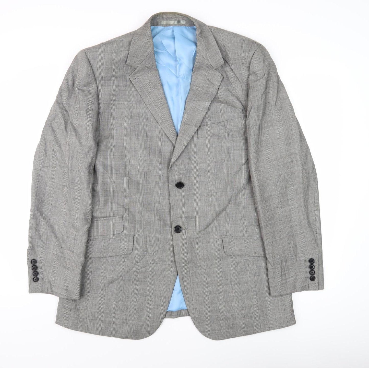 Howick Men's Grey Check Blazer 40R Formal Wool