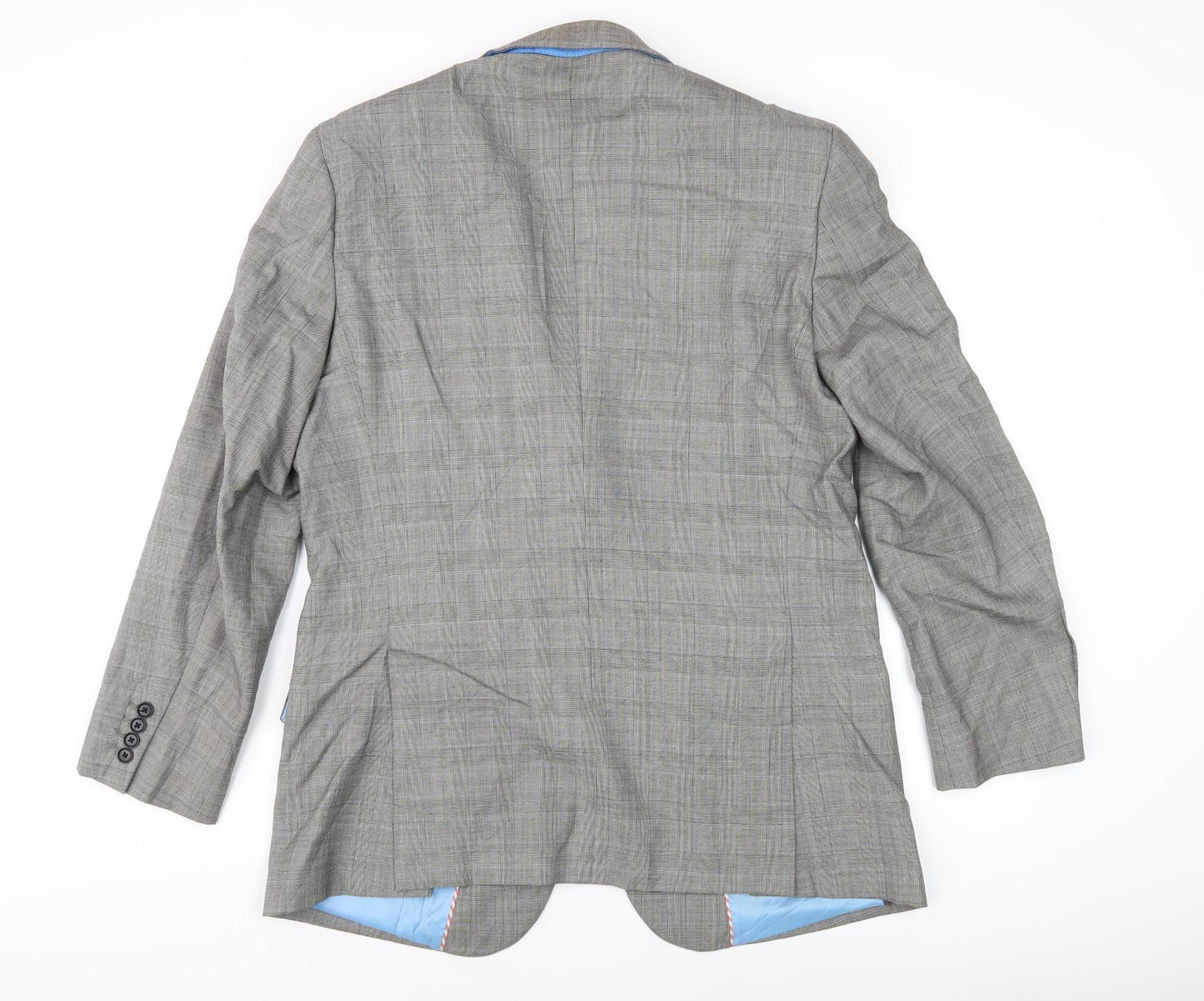Howick Men's Grey Check Blazer 40R Formal Wool