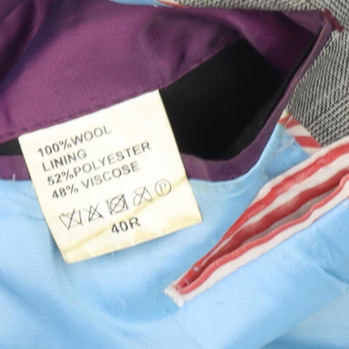 Howick Men's Grey Check Blazer 40R Formal Wool