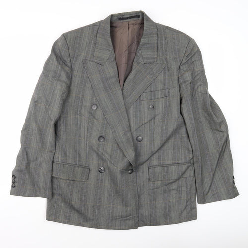 Hank Kemen Men's Grey Double-Breasted Blazer - Size 40