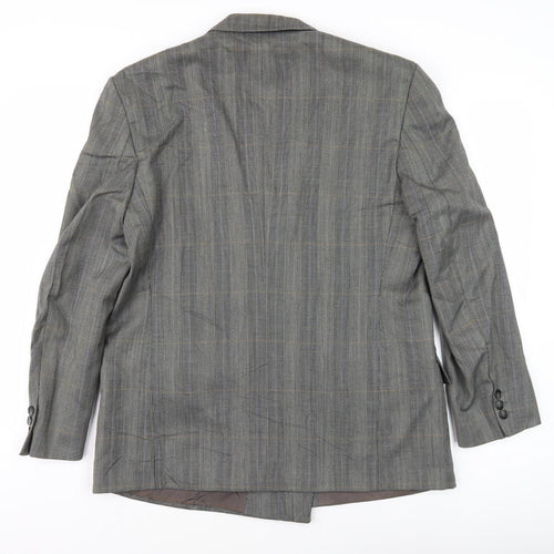 Hank Kemen Men's Grey Double-Breasted Blazer - Size 40
