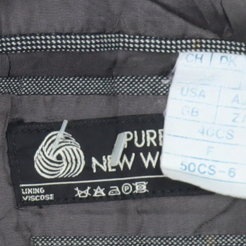 Hank Kemen Men's Grey Double-Breasted Blazer - Size 40