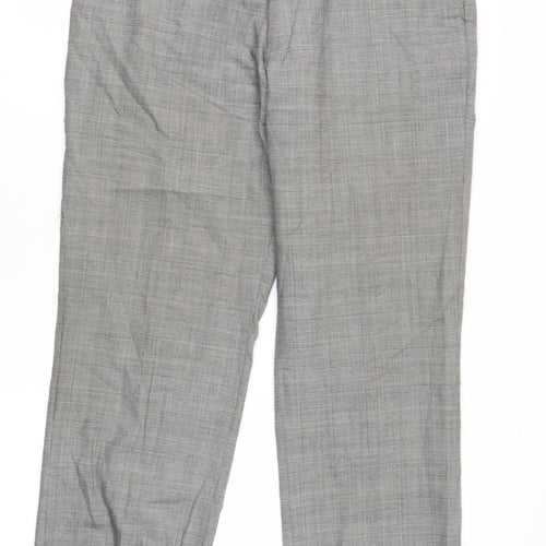 Howick Grey Men's Dress Pants M Check Wool Business