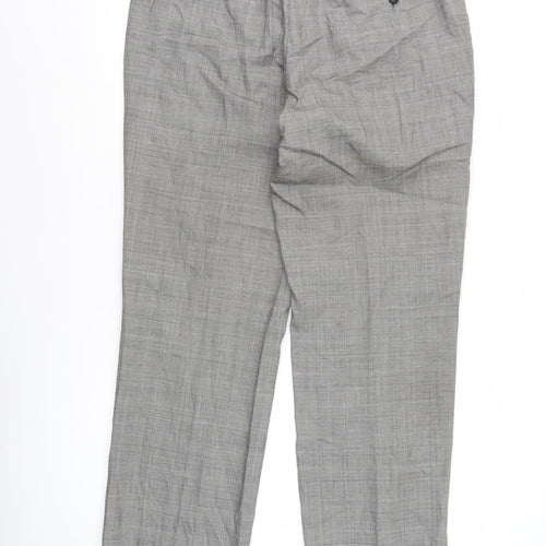 Howick Grey Men's Dress Pants M Check Wool Business