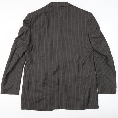 Marks and Spencer Men's Grey Striped Suit Jacket 44L