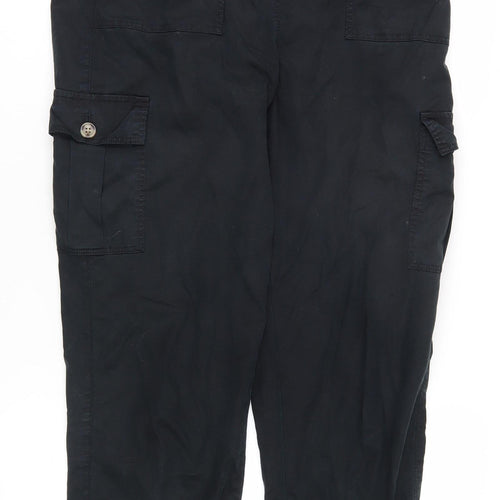 Marks and Spencer Women's Black Cargo Trousers Size 10