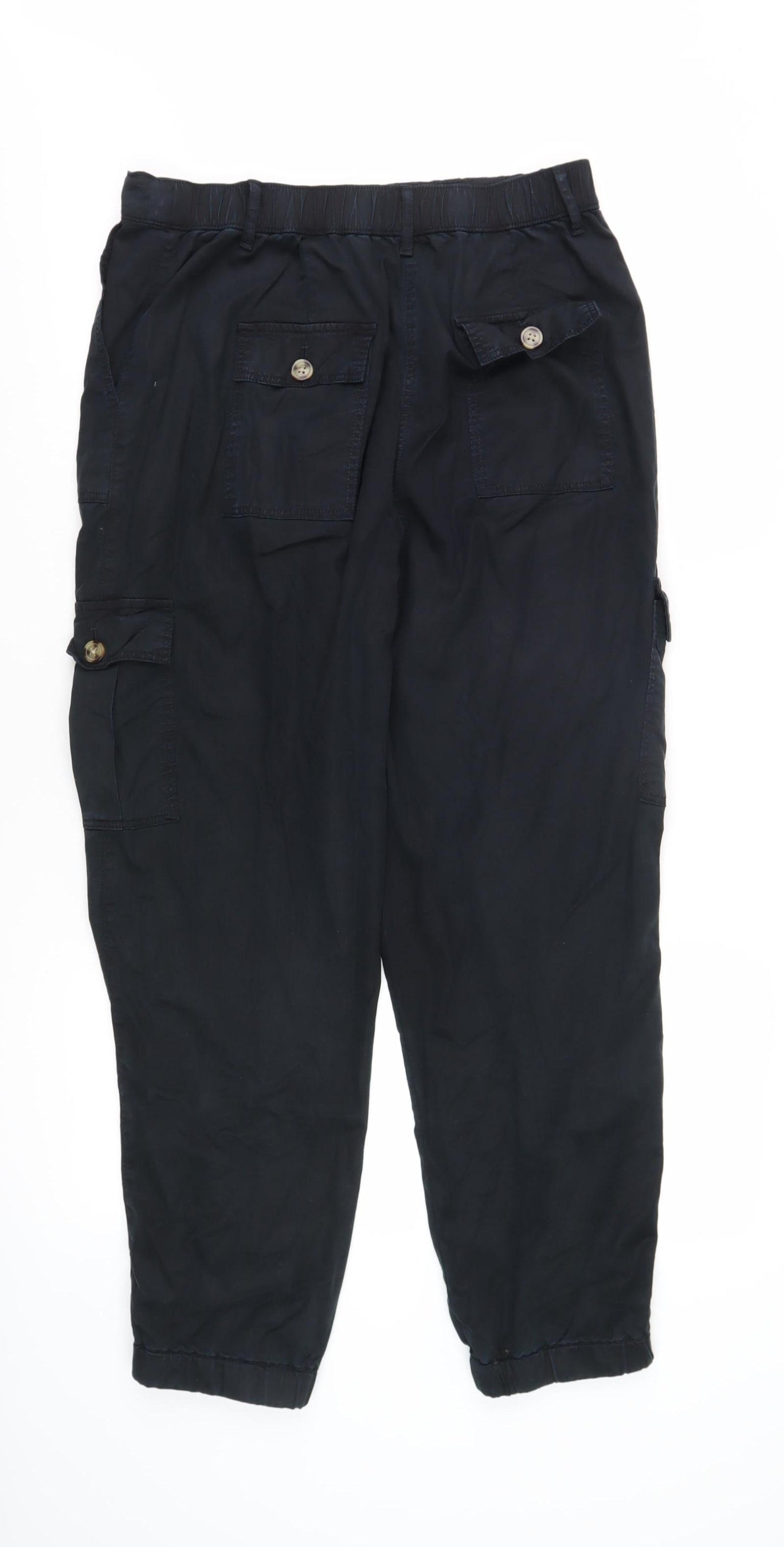 Marks and Spencer Women's Black Cargo Trousers Size 10
