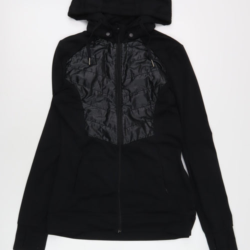Marks & Spencer Women's Black Hooded Jacket Size 8