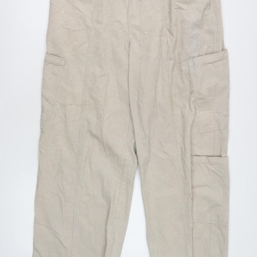 ASOS Women's Beige Cargo Trousers Size 16