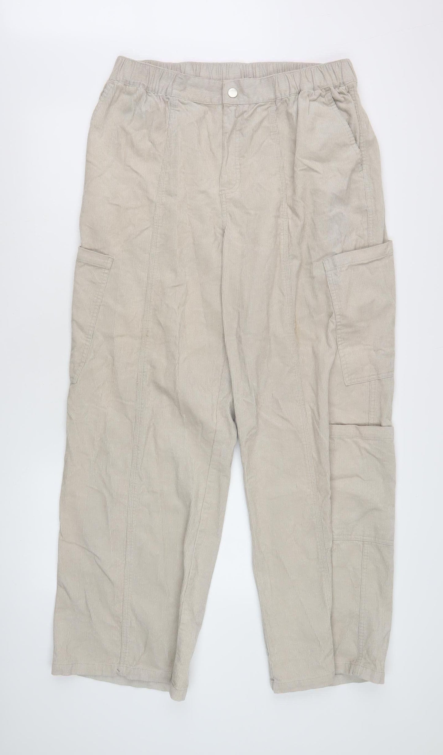 ASOS Women's Beige Cargo Trousers Size 16