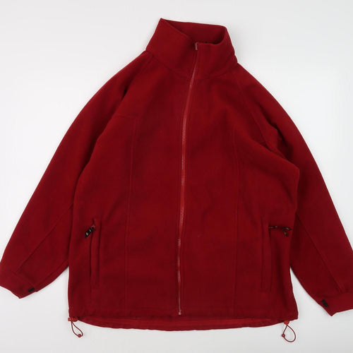 Regatta Women's Red Mid-Length Fleece Jacket Size 14