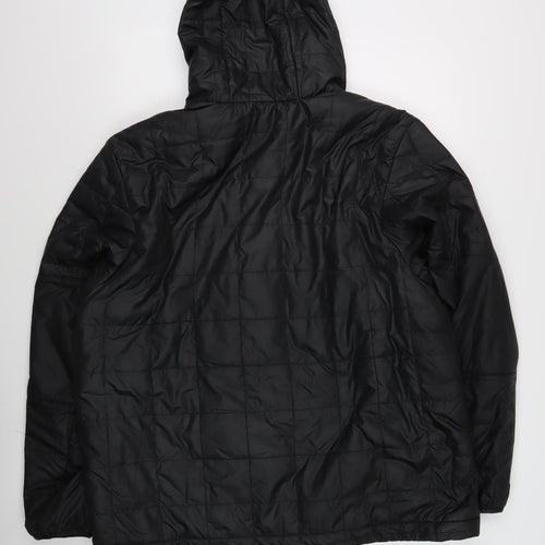 Nike Men's Black Puffer Jacket XL Hooded Lightweight