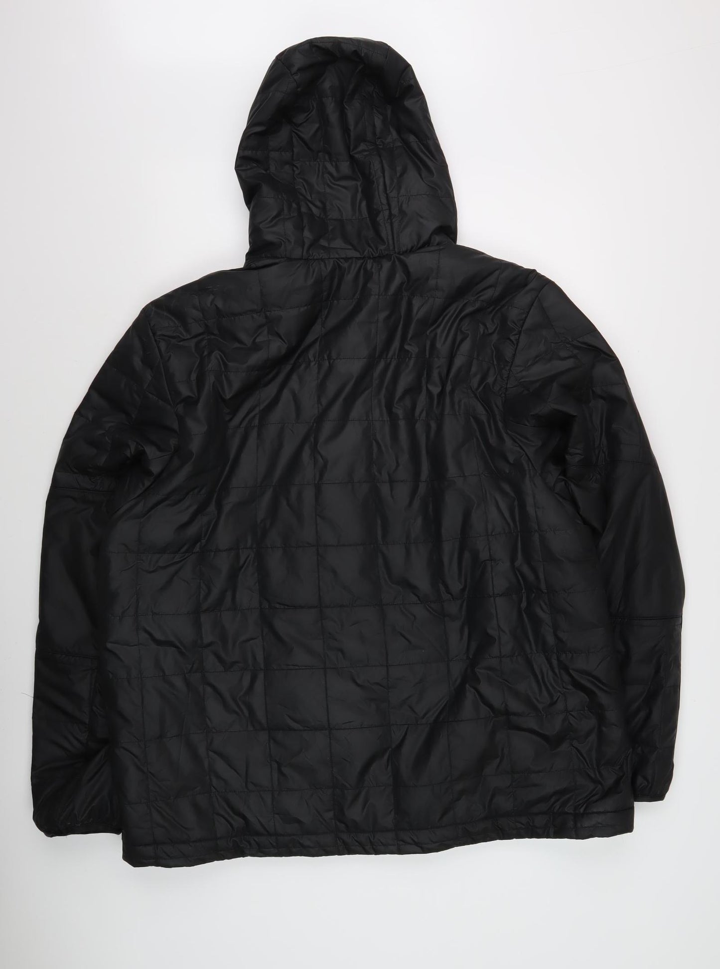 Nike Men's Black Puffer Jacket XL Hooded Lightweight