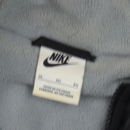 Nike Men's Black Puffer Jacket XL Hooded Lightweight