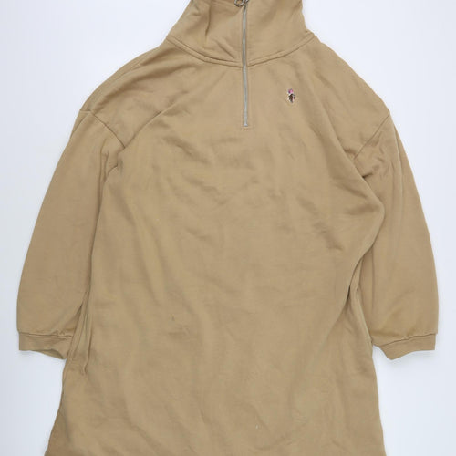 U.S. Polo Assn. Women's Brown Long Sleeve Casual Dress L