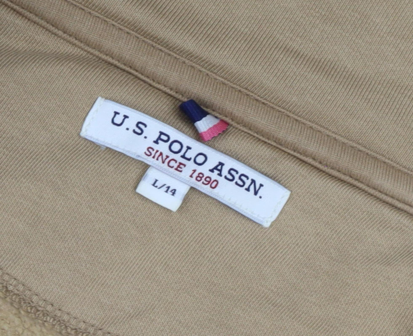 U.S. Polo Assn. Women's Brown Long Sleeve Casual Dress L