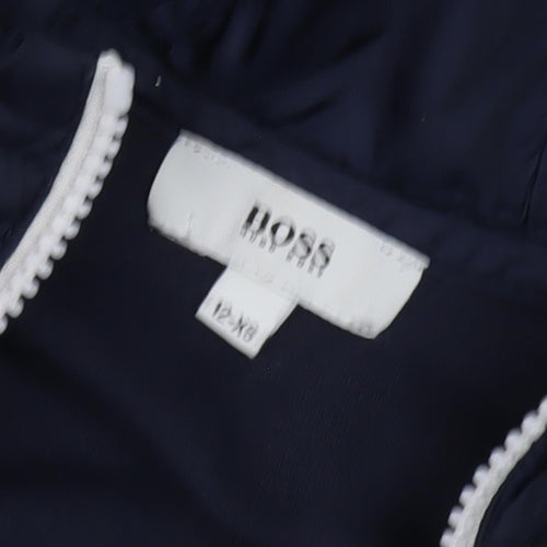 Boss Boys Blue Pullover Hoodie 12 Years Logo Style
