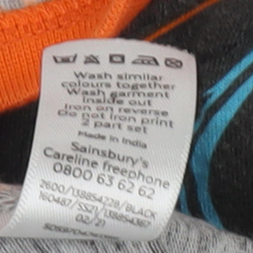 Sainsbury's Boys Black Graphic Print T-Shirt - Size 11-12 Yrs