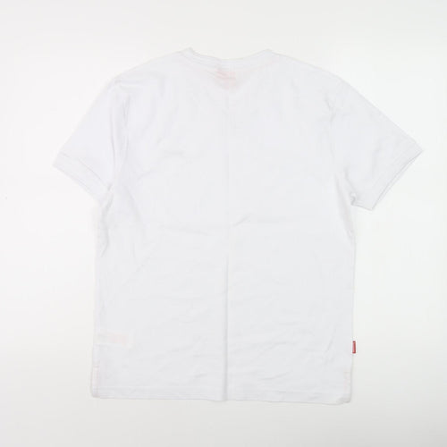 Slazenger Boys White T-Shirt V-Neck Logo 11-12 Years