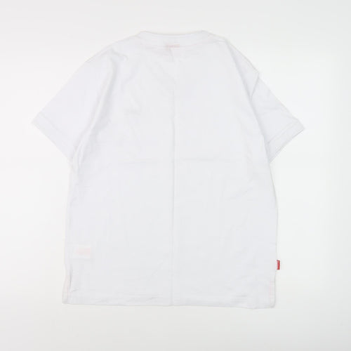 Slazenger Boys White V-Neck T-Shirt 11-12 Years Basic Style