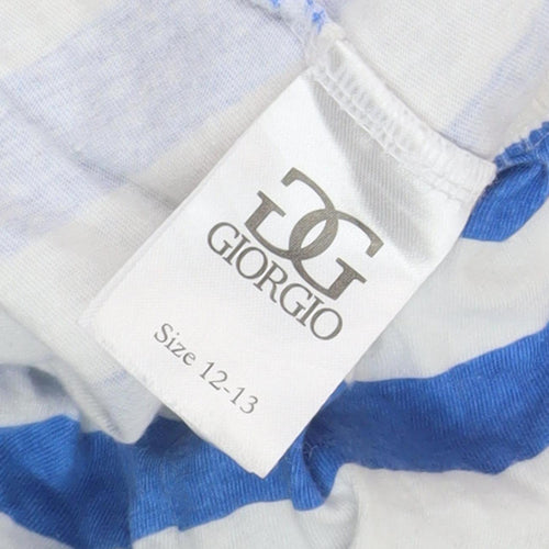 Giorgio Boys Striped Pyjama Set Blue/White 12-13 Yrs