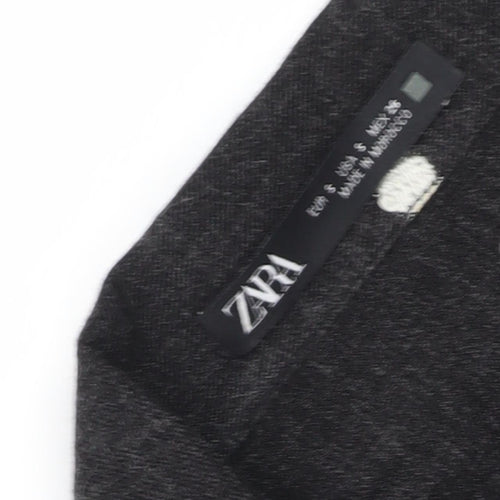 Zara Women's Black Polka Dot Shirt Dress S