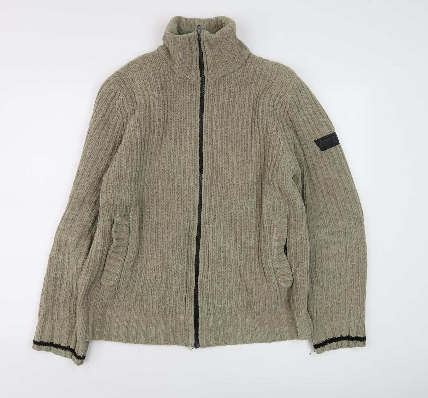 Next Men's Beige Basic Jacket, Size M, Full Zip