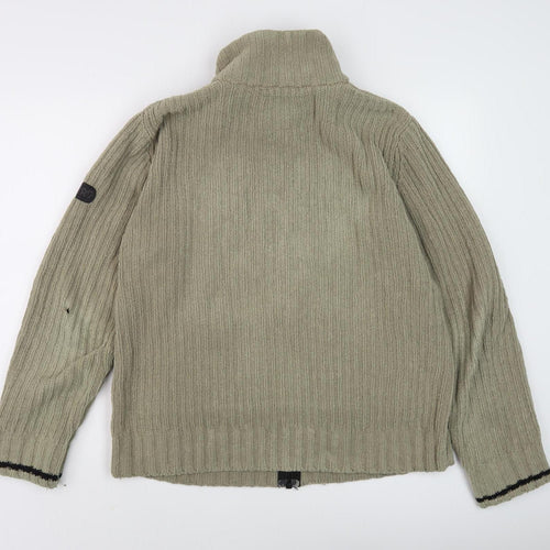 Next Men's Beige Basic Jacket, Size M, Full Zip