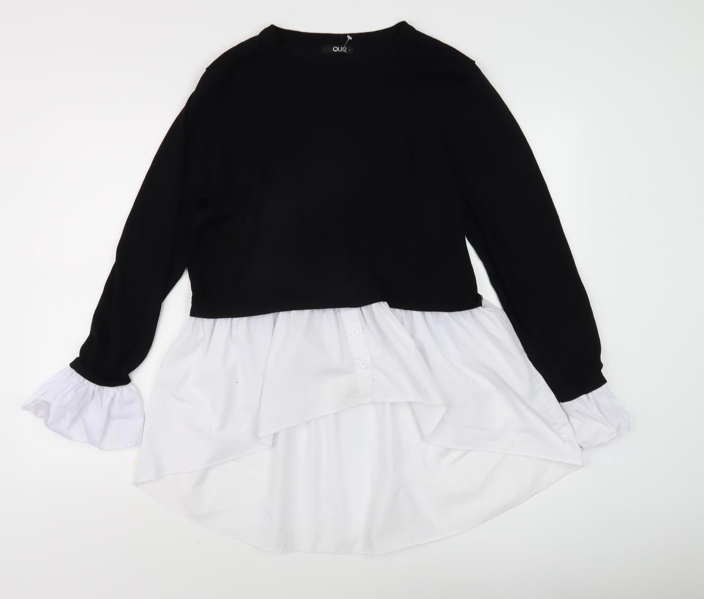 Quiz Women's Black Crew Neck Pullover Jumper