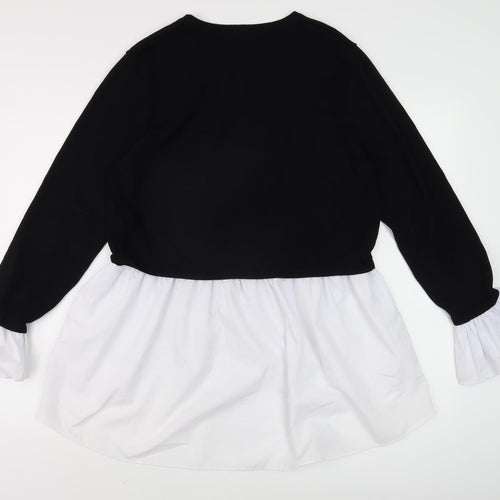 Quiz Women's Black Crew Neck Pullover Jumper