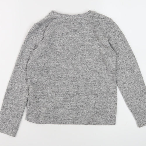 Harry Potter Girls Grey Sequin Long Sleeve Pullover Top 9-10 Years