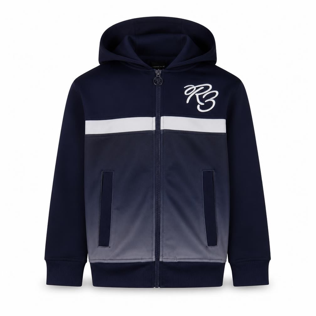 Evo Boys Blue Full Zip Hoodie 2XS with Logo Accents
