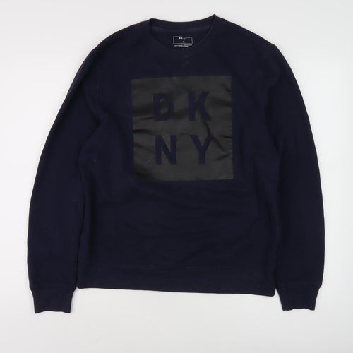 DKNY Men's Black Logo Pullover Sweatshirt Size S