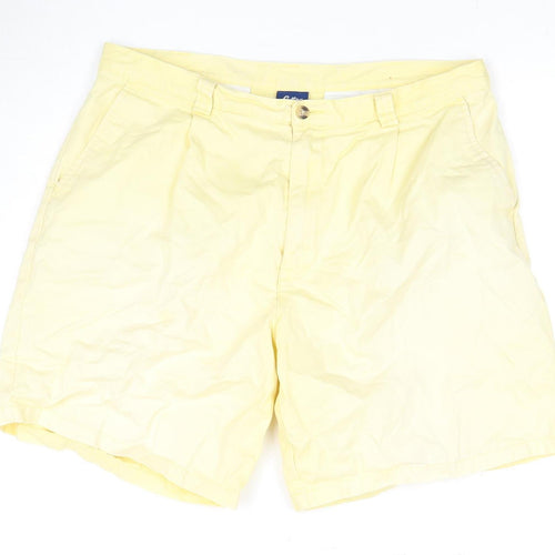 Cotton Traders Men's Yellow Shorts, Size 36, Casual Style