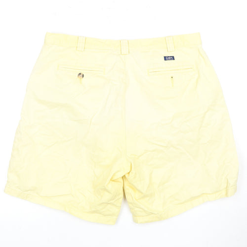 Cotton Traders Men's Yellow Shorts, Size 36, Casual Style