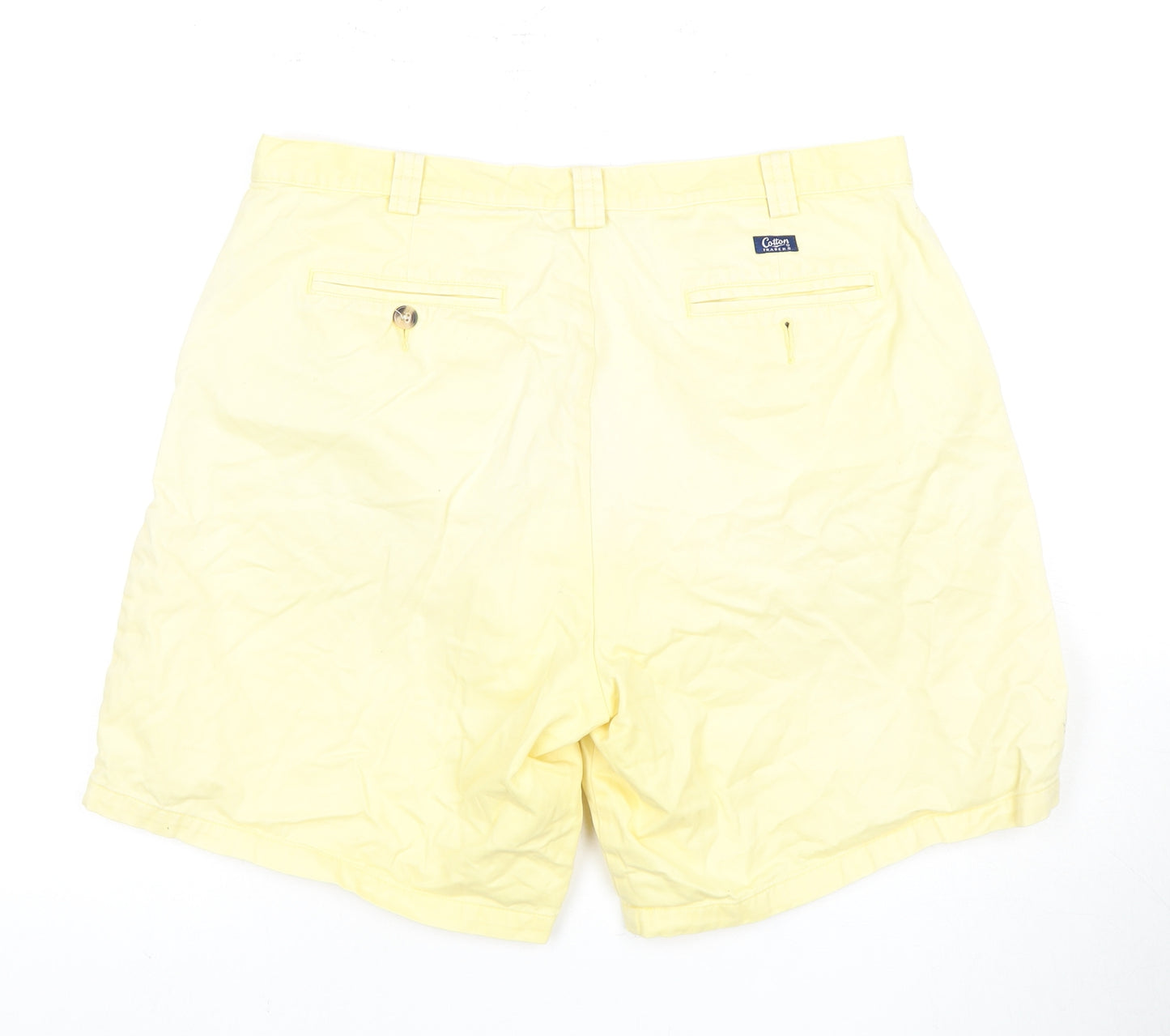 Cotton Traders Men's Yellow Shorts, Size 36, Casual Style