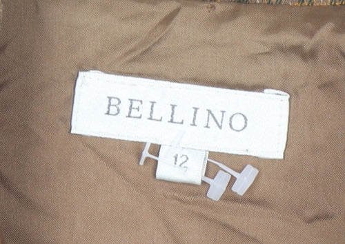 Bellino Women's Brown Check Waistcoat Size 12