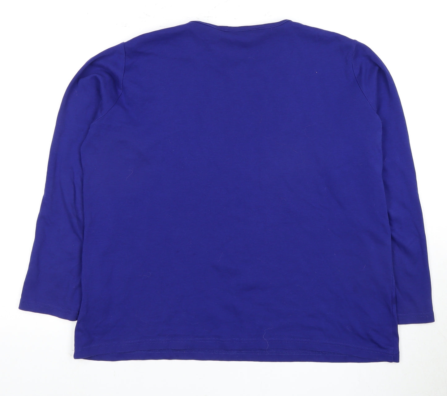 Isle Women's Blue Rhinestone Long Sleeve Tshirt - L