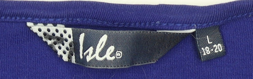 Isle Women's Blue Rhinestone Long Sleeve Tshirt - L