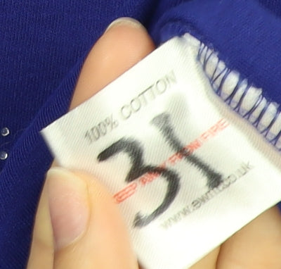 Isle Women's Blue Rhinestone Long Sleeve Tshirt - L