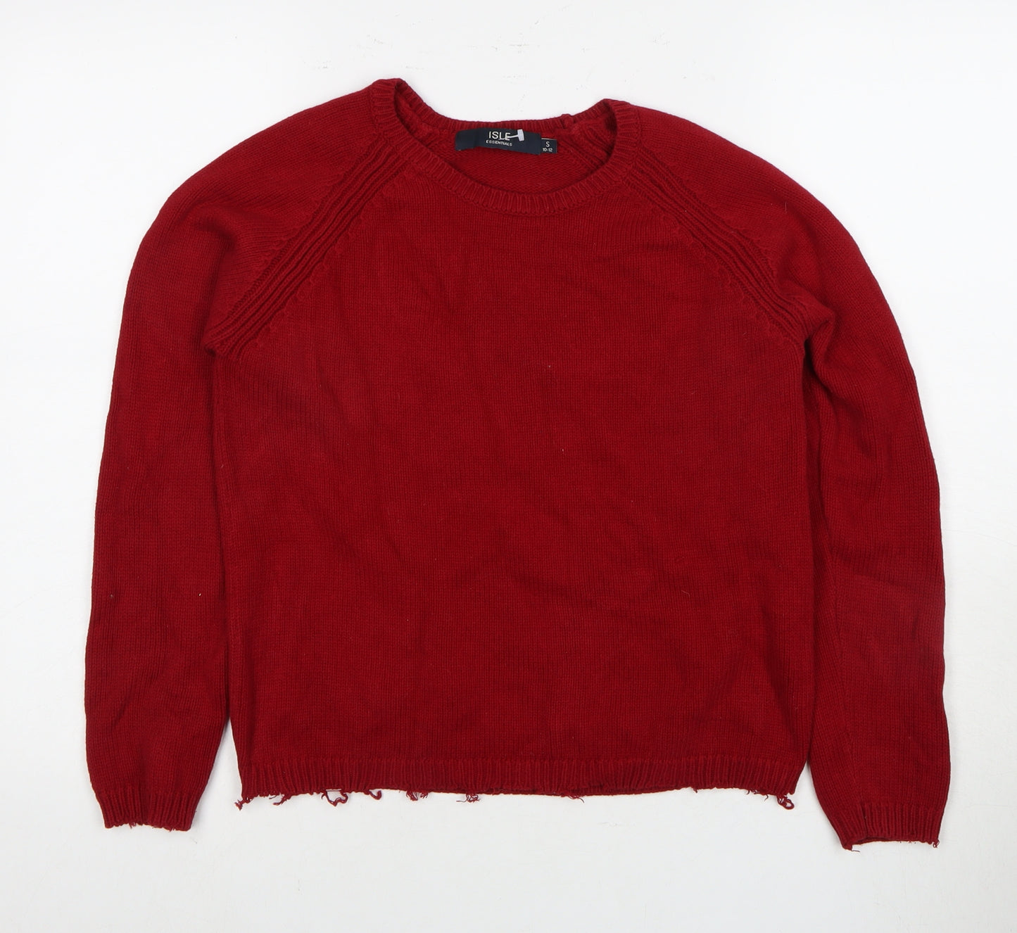 Isle Essentials Women's Red Pullover Jumper, S