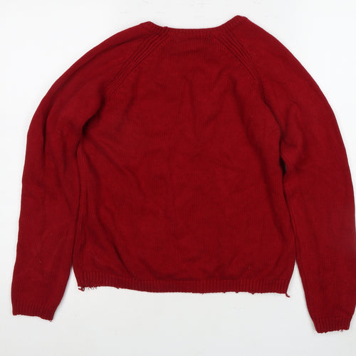 Isle Essentials Women's Red Pullover Jumper, S