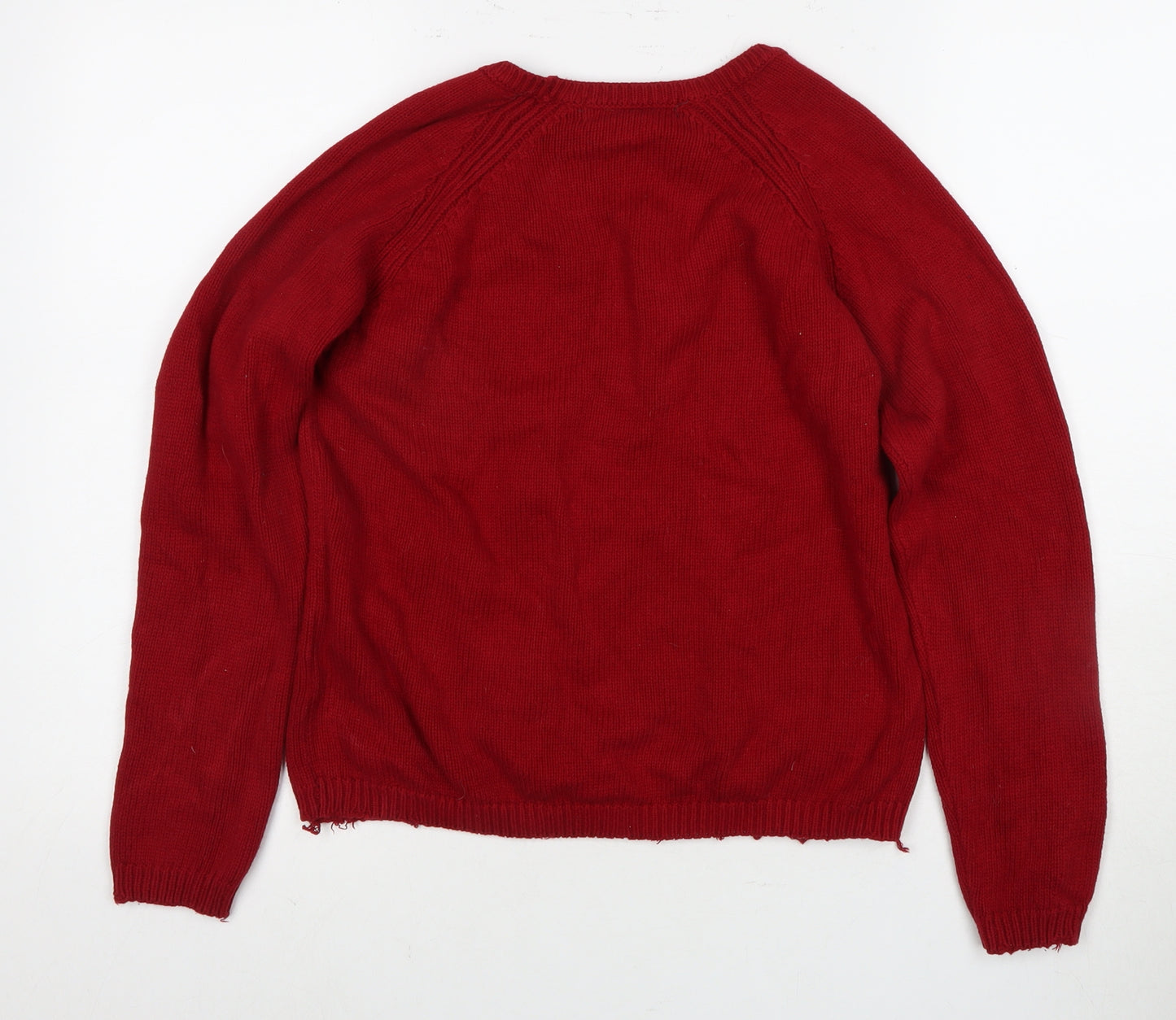 Isle Essentials Women's Red Pullover Jumper, S