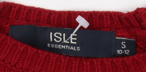 Isle Essentials Women's Red Pullover Jumper, S