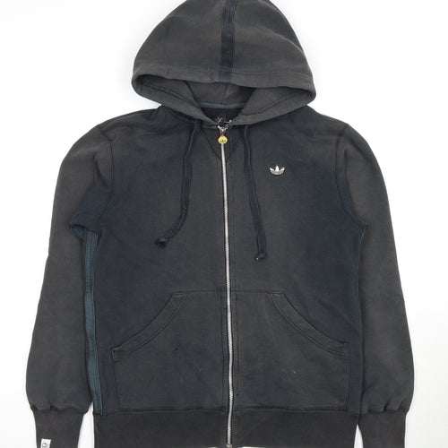 Adidas Men's Black Full Zip Hoodie, Size M