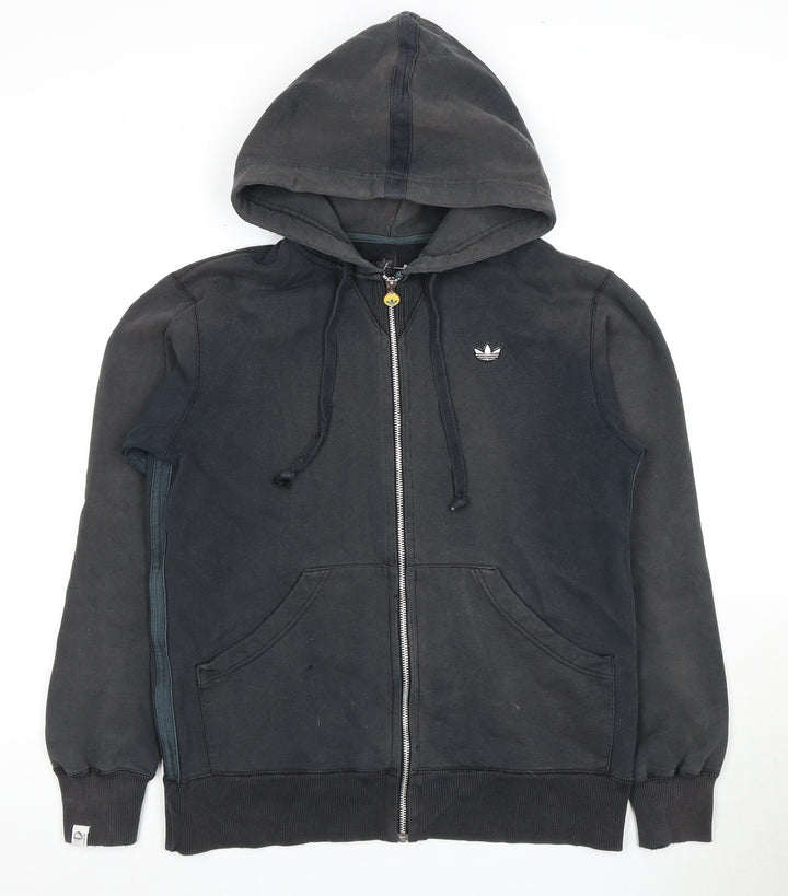 Adidas Men's Black Full Zip Hoodie, Size M