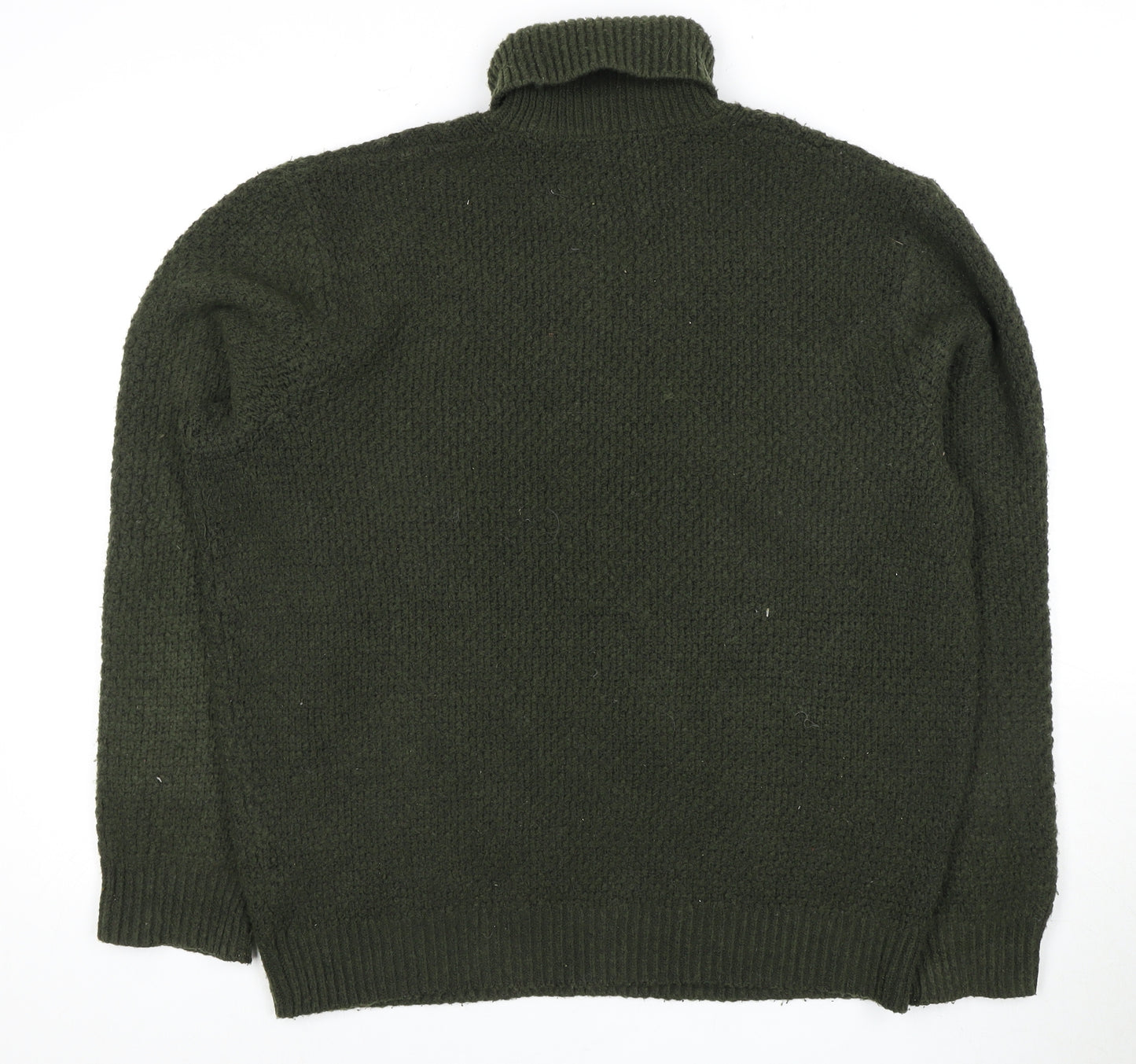 Marks and Spencer Men's Green Roll Neck Jumper 2XL Pullover