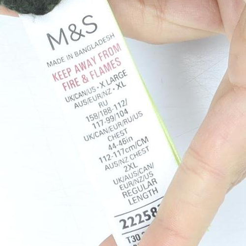 Marks and Spencer Men's Green Roll Neck Jumper 2XL Pullover