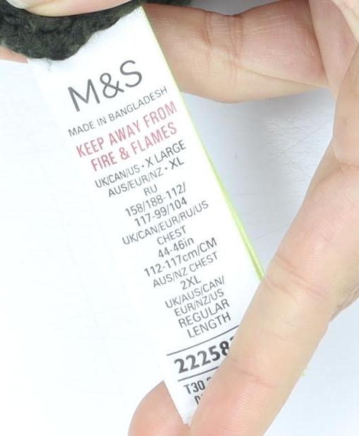 Marks and Spencer Men's Green Roll Neck Jumper 2XL Pullover