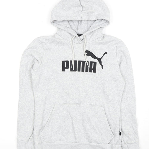 Puma Grey Unisex Pullover Hoodie, Regular Fit, Size 8